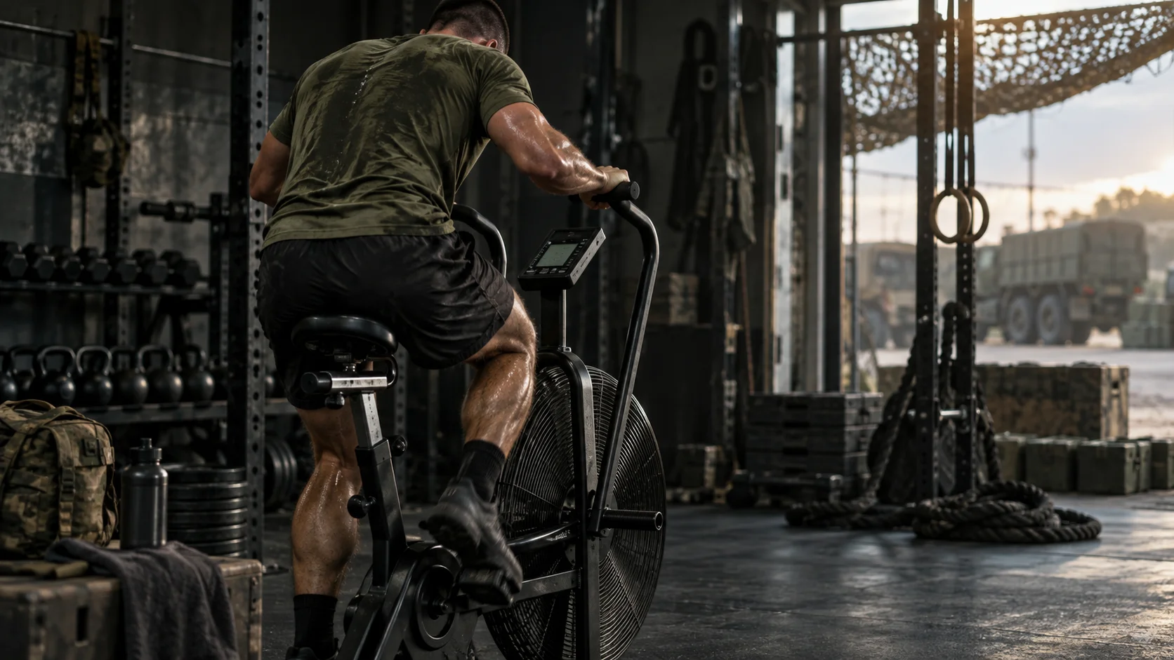Soldiers training across several Army alternate aerobic event stations